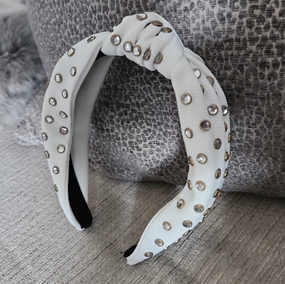 Vintage thick with Rhinestone knotted hairband hair accessories
